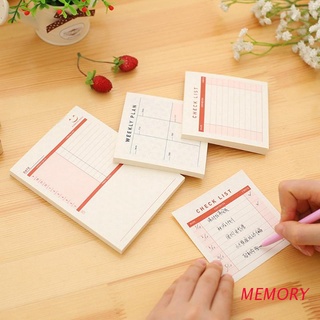 Planificador De Memoria Memo Pad Lista De Verificación Semanal Mensual Plan Nota Papel 60 Hoja