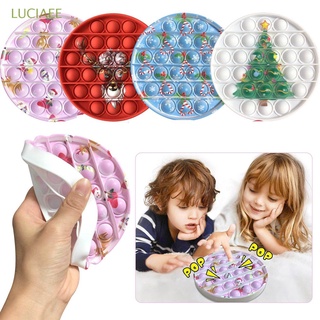 LUCIAEE Kids Gifts Pop It Elk Push Bubble Fidget Toys Squeeze Toy Decompression Toys Adult Stress Relief Xmas Tree Christmas Pop It