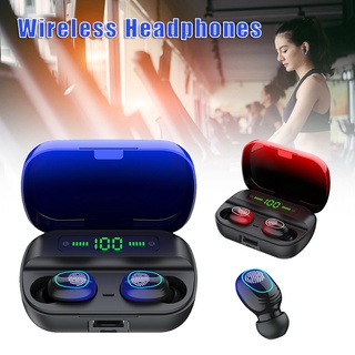 auriculares inalámbricos compatibles con bluetooth 5.0 mini audífonos deportivos con pantalla digital estéreo