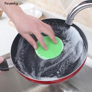 fvuwtg cepillo de limpieza de cocina de silicona para lavar platos frutas verduras cepillos de limpieza co