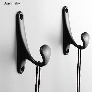 [Andmiby] 2pcs Hangers Hook Aluminum Alloy Home Storage Hanger Wall Hooks for Towel Hook QMT