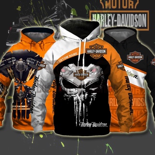 Nuevos hombres Casual Harley Davidson Logo Pullover Street Cool motocicleta Racing equipo ropa sudadera hombre y otoño impreso 3d Casual más tamaño sudadera
