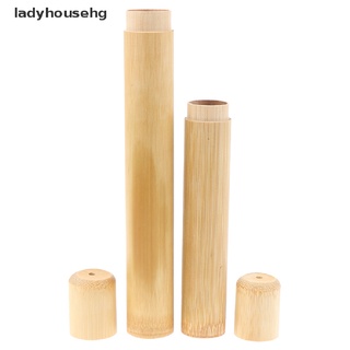 ladyhousehg cepillo de dientes de madera caso cepillo de dientes de cerdas suaves de bambú soporte de fibra de mango tubo venta caliente