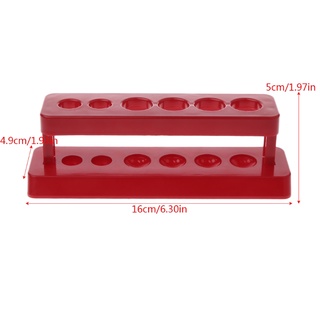 aboutmet 1pctest soporte de tubo de 6 agujeros estante de plástico rojo soporte burette soporte estante laboratorio (3)