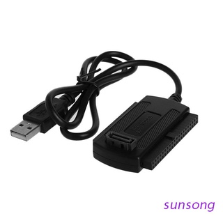 sunsong usb 2.0 a ide/sata 2.5" 3.5" disco duro hdd convertidor cable adaptador nuevo