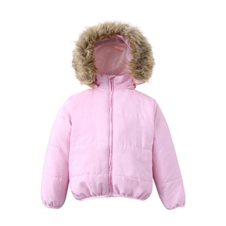 babyya niños bebé niño niña caliente piel sintética con capucha chaqueta de invierno abrigo ropa de abrigo