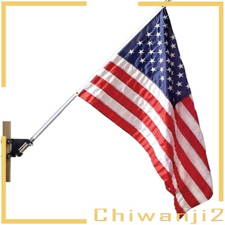 [CHIWANJI2] Soporte para asta de bandera con herrajes, soporte para bandera de patio, color negro