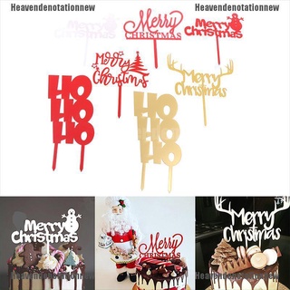 [HDN] decoración para tartas de feliz navidad, fiesta de postre, postre, Cupcake, bricolaje, decoración de fiesta [Heavendenotationnew]