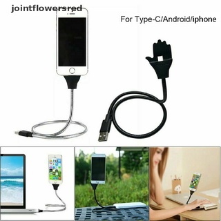New Stock Lazy Stand Up Charging Cable Flexible Phone Holder Bracket USB Charger iPhone Hot