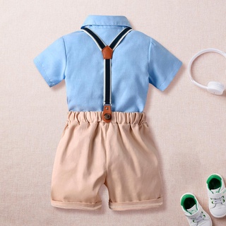 ifashion1 verano color sólido conjunto de ropa de lazo camisetas + pantalones cortos de tirantes