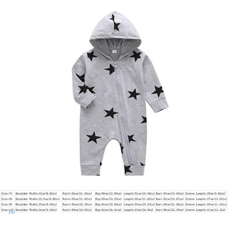 🔥 CVI Comfortable Newborn Jumpsuit Baby Boy Girl Hooded Suit Stars Romper Spring and Autumn Playsuit Outfits Clothes