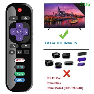 Kiss Para TCL ROKU TV Mando A Distancia RC280 Con Netflix Amazon HBONOW Sling Key-Used
