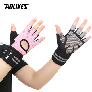 1 par de guantes para levantamiento de pesas, gimnasio, medio dedo, deportes, fitness, antideslizante, resistencia, ejercicio, entrenamiento, muñeca (1)