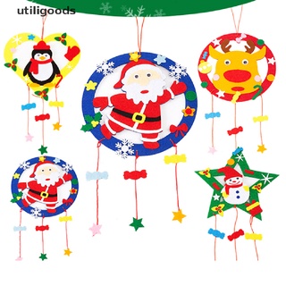 utiligoods niños diy kits de manualidades fieltro juguete de navidad viento timbre suministros de artesanía regalos venta caliente