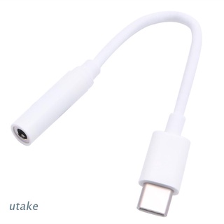 Utake USB tipo C macho a mm hembra auriculares Audio AUX convertidor Cable adaptador