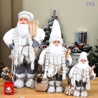 Yys Santa Claus figuritas de pie Santa Claus muñeca estatuas navidad navidad adorno