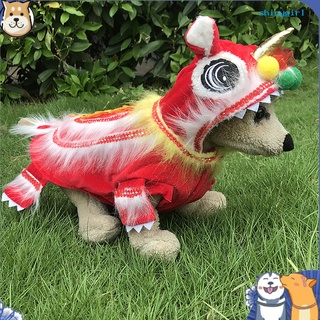 Sg--Invierno año nuevo primavera Festival perro abrigo león baile disfraz Tang traje ropa para mascotas