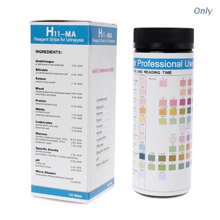 solo 100 tiras de reactivo h-11ma de prueba de orina para 11 análisis de orina con prueba de capacidad de interferencia anti-vc urobilinogeno bilirrubina cetona de la sangre proteína leucocitos de nitrito etc