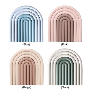 posavasos de silicona fiables extraíbles arco iris almohadillas de aislamiento para taza