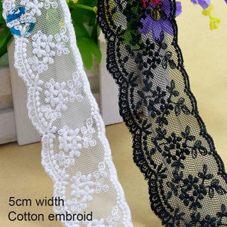 5 cm de ancho algodón bordado bordes de encaje tela de encaje guipure diy adornos mini vestido de encaje cinta accesorios de ropa 2664