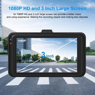 1080p fhd dvr grabadora de conducción de coche/pantalla lcd de 3 pulgadas 120 gran angular, sensor g, wdr, monitor de estacionamiento, grabación en bucle, detección de movimiento coche cámaras montadas en eldash/automoción dash cam (3)