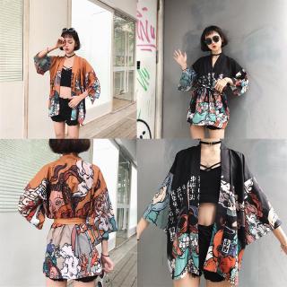 kimono harajuku estilo bf suelto japonés y viento protección solar ropa