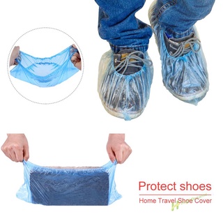 100 pzs fundas impermeables de plástico desechables para zapatos de lluvia/cubiertas para botas (5)