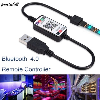 Hot Mini Wireless 5-24V Smart Phone Control RGB LED Strip Light Controller USB Cable Bluetooth 4.0 pentakill