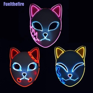 Fuelthefire > Demon Slayer Kimetsu Led Máscara Props Sabito Halloween Fiesta Máscaras De Luz Para Adultos