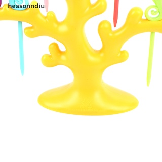 heasonndiu 6pcs mini niños hippocampus fruit tenedor de dibujos animados snack pastel postre comida palillo co (8)