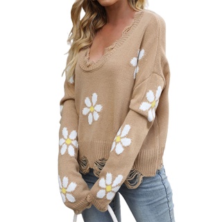 kailei Women Women Sweater Loose-fitting Warm Sweater All Match for Daily Wear