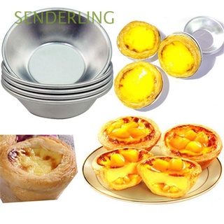 SENDERLING Tools Egg Tart Mold Kitchen Pudding Mould Egg Tart Makers Cookie Accessories Reusable Aluminum Cupcake Pastry Baking/Multicolor