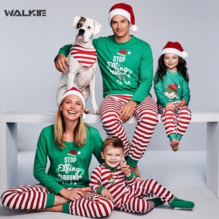 WALKIE 2021 Navidad Pijamas Familia Look Coincidencia Ropa Niñas Año Nuevo Trajes Conjuntos Padre Hijo Mamá Y Hija Me Adultos Niños