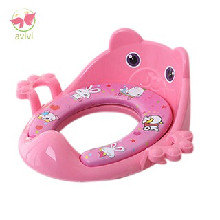 portátil niños orinal anillo forma de dibujos animados suave cojín de entrenamiento de bebé inodoro niños seguridad higiene toile (1)