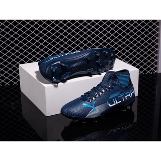 [Penghantaran Ekspres] Puma High top botas de fútbol al aire libre zapatos de fútbol pero bola sepak profesional (6)