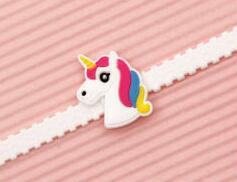 Pulsera de unicornio de PVC suave para niños, joyería para niños (4)