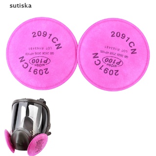 sutiska 2pcs 2091 filtro de partículas p100 para 5000 6000 7000 series facepiece respirator co