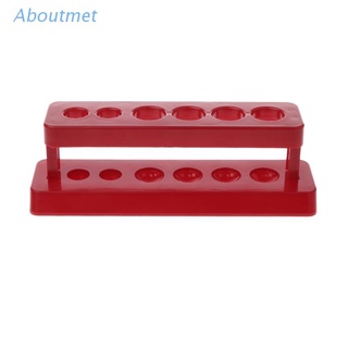 aboutmet 1pctest soporte de tubo de 6 agujeros estante de plástico rojo soporte burette soporte estante laboratorio