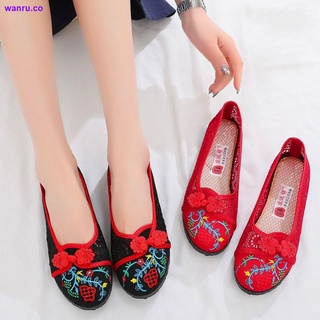 sandalias de las mujeres de verano viejo beijing zapatos de tela nacional de viento red zapatos bordado sandalias madre zapatos casual zapatos de baile