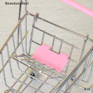 [Beautyoufeel] 1 carro de la compra Mini carro de la compra supermercado carrito de compras juguete de almacenamiento buena mercancía