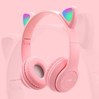 Onikuma K9 audífonos rosados con oreja De Gato lindo Para juegos auriculares diadema con micrófono (7)