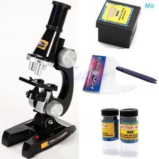 Mir 100X 450X 200X microscopio Kit estudiante niños ciencia química laboratorio lupa