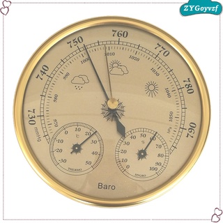 Barometer with Thermometer Hygrometer, 3 in 1 Weather Station for Indoor and Outdoor Barometer, Thermometer (C) & Hygrometer, 130 mm