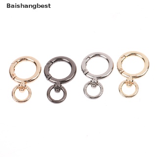 [bsb] 4 pzs ganchos abiertos circulares para puerta de resorte/anillo de o/anillo de gatillo/correa de cuero/bolsa de cuero