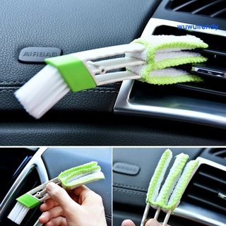 cepillo de limpieza de tela de doble cabeza para salida de aire del coche herramienta de eliminación de polvo (1)