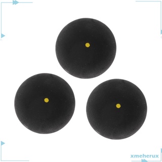 Paquete de 3 pelotas de squash de entrenamiento con un solo punto amarillo para (6)