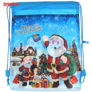 {juyujiao} bolsas de caramelo de Santa Claus bolsa de navidad con cordón mochila regalos de navidad bolsa HolderEEQ