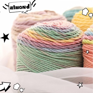 Amendoa 100grms bufanda suave/sudadera/suéter Diy/almohada De Sofá arcoíris Color algodón/alambre De lana