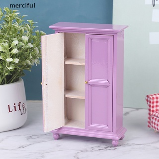misericordioso 1:12 casa de muñecas miniatura dormitorio púrpura armario gabinete muñecas casa muebles co