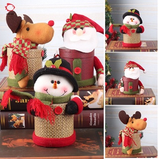 cilindro regalo lata caramelo lata decoraciones de navidad niños caja de regalo suministros de navidad muñeco de nieve papá noel patrón de alce